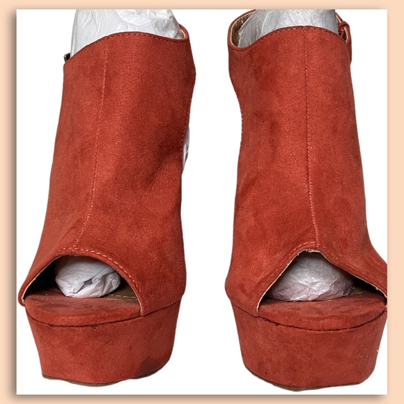 Erge glitter wedge heel 6" size 7 - Picture 4 of 10